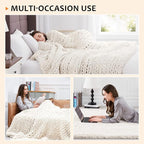 L'AGRATY Chunky Knit Throw Blanket - Image 5