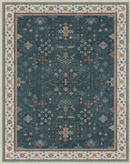 Dark Green Vintage 8x10 Washable Rugs - Image 2