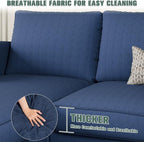 SUNLEI 73.6" Modular Sectional Sofa, Comfy Cloud Couch - Image 3