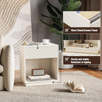 Fluted Nightstands Set of 2, Modern Bedside Table - Image 4