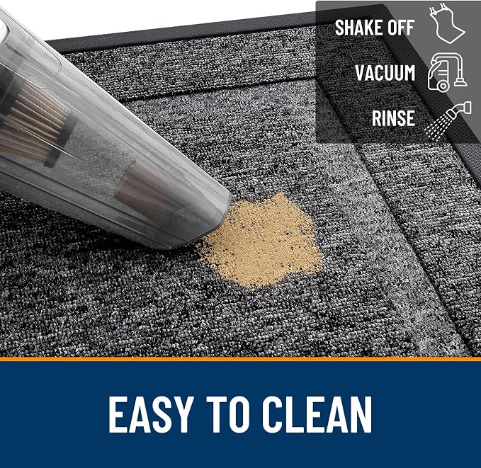 OLANLY Front Door Mat Outside 59x23, All-Season Heavy-Duty Rubber Doormat | - Image 5