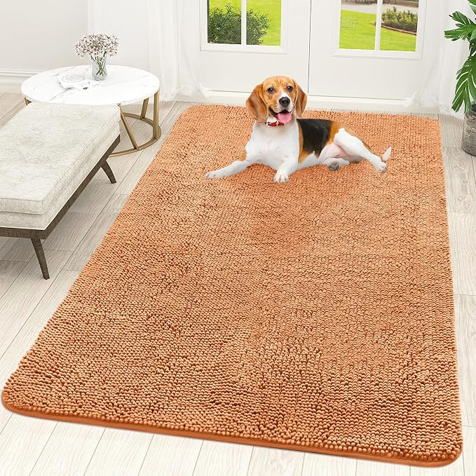 OLANLY Dog Door Mat for Muddy Paws 59x35, Super Absorbent Chenille Mud Mat | by OLANLY