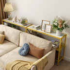 Hoctieon Gold Console Table, 3 Tier Entryway Table - Image 4