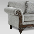 Hernen Carved Wood Frame Sofa - Image 3