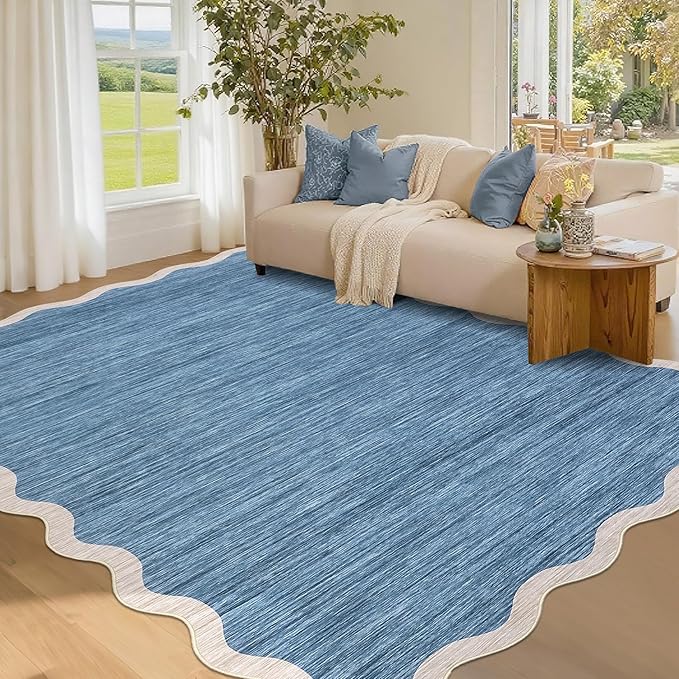 GarveeHome Scalloped Washable Area Rugs 5x7 Rug by GarveeHome