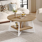 Coffee Table for Living Room, Round Coffee Table, Small Circle Coffee Table - Image 2