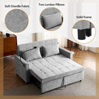 3 in 1 Convertible Sleeper Sofa Bed, 56.9" Small Pull Out Couch Bed - Image 8