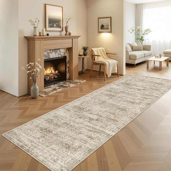 Soalmost Washable Kitchen Runner Rug 3x8 Hallway Entry Rugs Non-Slip, Foldable - Image 3