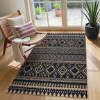 Lahome Boho Western Balcony Rug, Western Geometric Print Front Door Carpet by Lahome