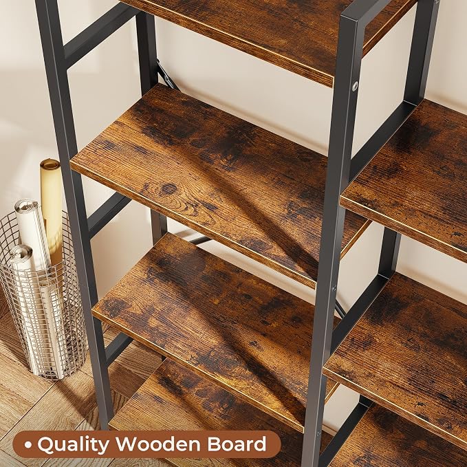 SUPERJARE Triple Bookshelf, Bookcase - Image 4