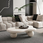 40" Cloud Coffee Table with 3 Ball Legs, Modern Irregular Center Table by BSYEIO