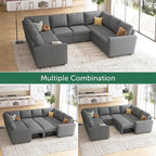 HONBAY Sleeper Sectional Couch - Image 5