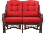 Malibu Lounge Loveseat Sofa Natural Rattan Wicker Handmade Design - Image 3