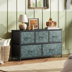 WLIVE Dresser for Bedroom with 5 Drawers, Wide Chest of Drawers, Fabric Dresser - Image 8