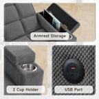 Auvsoce 71" Loveseat Recliner Chair - Image 4