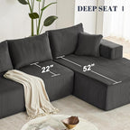Weture 108” Modular Sectional Sofa, Cloud Sectional Couch - Image 6