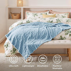 Bedsure Soft Twin Blanket for Bed Decor Gifts Light Blue 60"x80" | Birthday - Image 5