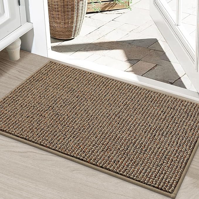 BEQHAUSE Dirt Trapper Door Mat 24" x 36", Non-Slip Washable Doormats, Low by BEQHAUSE