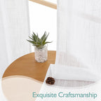 Chyhomenyc Semi Sheer Curtains 84 Inches Long 2 Panels Set, Light Filtering - Image 6