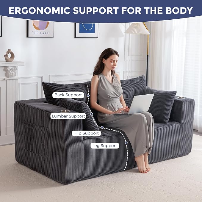 MAXYOYO Modular Sectional Sofa Couch, Loveseat Boneless Cloud Couch - Image 9
