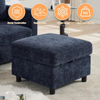 WUTUTUEE 25'' Square Storage Ottoman Module - Image 6