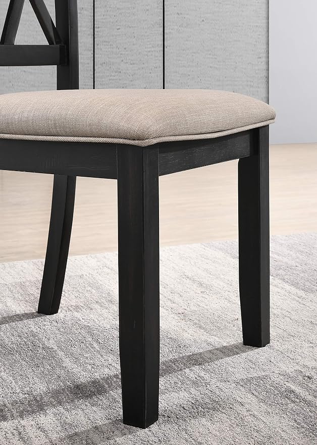 Roundhill Furniture Windvale Fabric Upholstered Dining Chair - Image 7