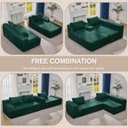 Hobestluk Modular Sectional Sofa Couches L-Shape Couch 3 Seat Modular Sofa - Image 7