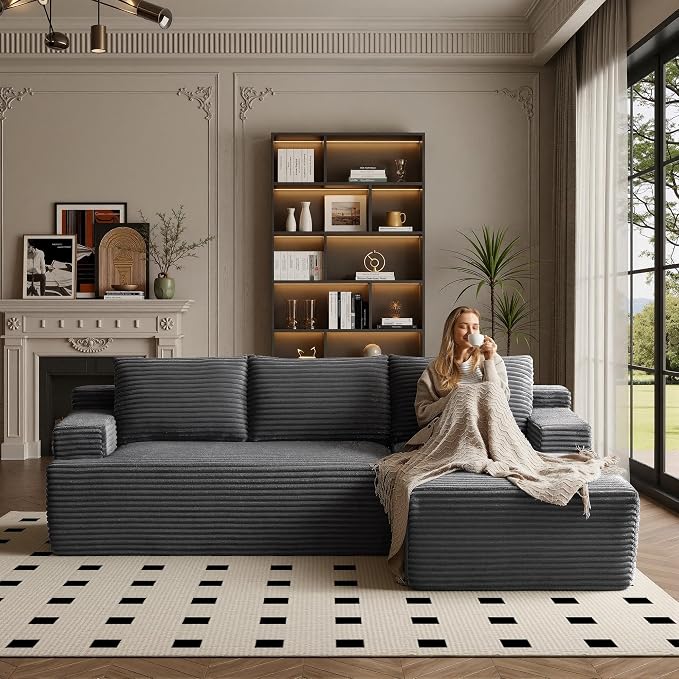 96" Sectional Couches for Living Room Cloud Couch Sofa - Image 9