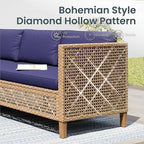 PHI VILLA Wicker Patio Furniture Set, Outdoor Sectional Couch - Image 9