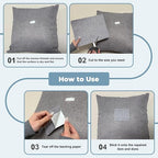 BESEZX Linen Fabric Repair Patch，3 PCS 9 * 11 Inch Self-Adhesive Couch Fabric - Image 5