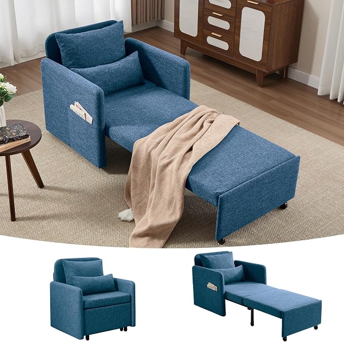 Iroomy 5-Level Adjustable Convertible Sleeper Chair, 3-in-1 Pull Out Sofa Bed by Iroomy