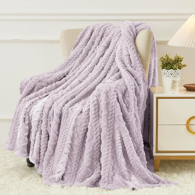 Aganear Fleece Throw Blanket for Couch Sofa 50"x60" Purple | Lightweight Fuzzy by Aganear