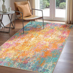 RELEANY Washable 4'x6' Abstract Area Rug - Image 4