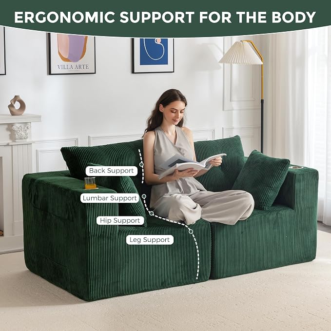 MAXYOYO Modular Sectional Sofa Couch, Loveseat Boneless Cloud Couch - Image 9