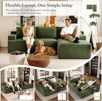 96" Sectional Couches for Living Room Cloud Couch Sofa - Image 7