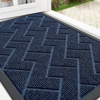 OLANLY Front Door Mat Outside 29.5x17, All-Season Absorbent Rubber Doormat | by OLANLY