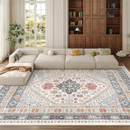 Pink Rugs for Bedroom-8x10 Area Rugs for Living Room, Dining Room, Low Pile by Zesthome