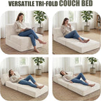 Kasunpul Folding Sofa Bed with Pillow, Memory Foam Fold Out Chair Bed, - Image 3