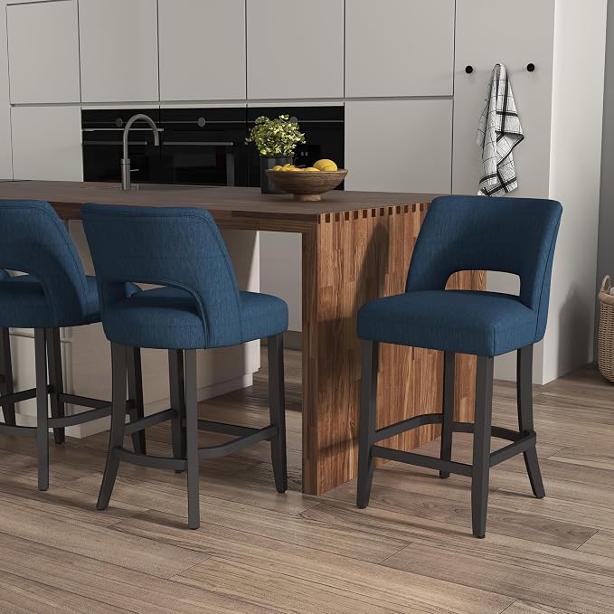 VKNOW Bar Stools Set of 6, Modern Counter Height Bar Stools - Image 7
