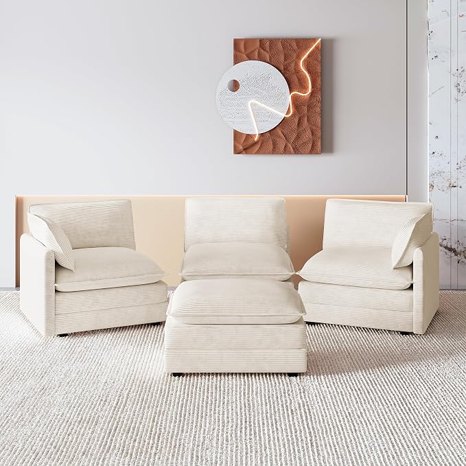 ROWHY 112'' Oversized Modular Sectional Cloud Couch - Image 9