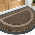 OLANLY Half Circle Front Door Mat Outside 29.5x17 All-Season Rubber Doormat | by OLANLY