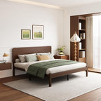 BOSRII 14in High Solid Bamboo Wood Platform King Size Bed Frame - Image 4