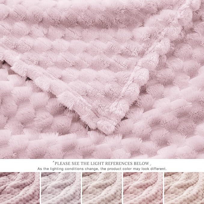 EXQ Home Gentle Soft Fleece Throw Blanket – Cozy Lightweight 3D Imitation - Image 5