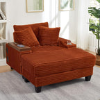 KEIKI Corduroy Storage Armrest Sofa, Single Versatile Seat - Image 5