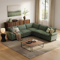 LINSY HOME Modular Sectional Sofa, 5-Seat Corduroy Modern Cloud Couch by LINSYHOME