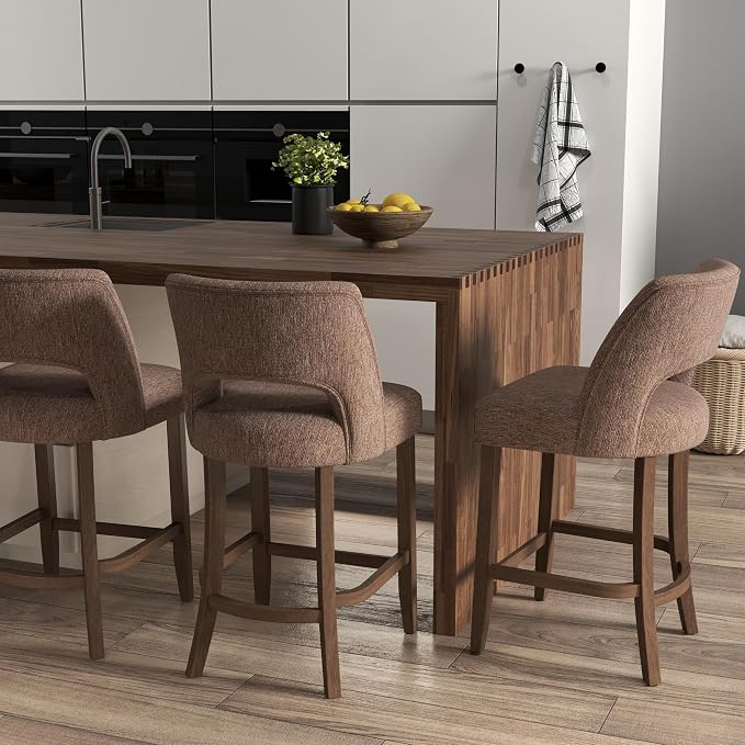 VKNOW Bar Stools Set of 2, Modern Counter Stools - Image 3