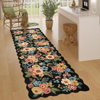 DUKINO 2.6x8 Runner Rug, Floral Washable Kitchen Rugs Non Slip, Stain Resistant - Image 3