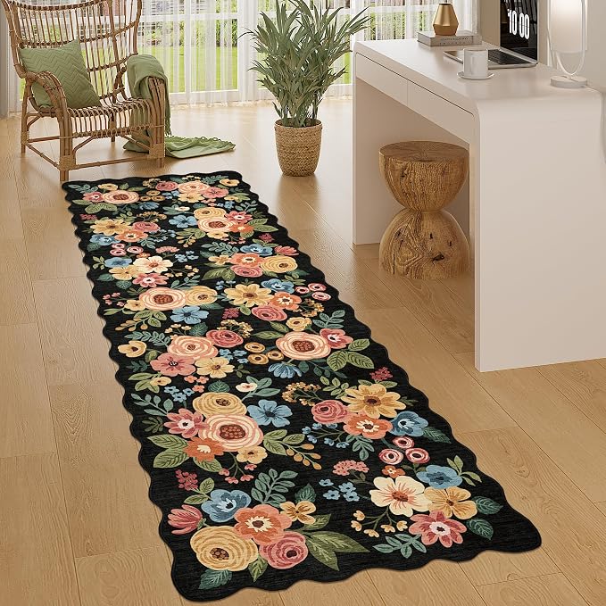 DUKINO 2x10 Runner Rug for Hallway, Washable Kitchen Rug Non Slip, Low Pile - Image 3
