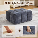 Large Boneless Ottoman, Upholstered Cloud Ottomans - Image 3