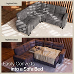 Marsail 84.6" Sectional Sleeper Sofa - Image 3